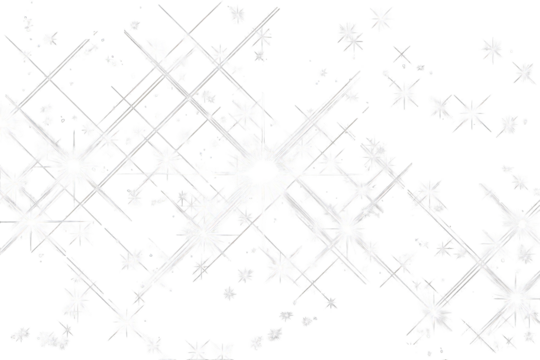 Abstract glittering stars and crisscrossing lines on black background