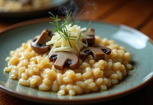 Lush Mushroom Risotto Creamy Parmesan Accent Gourmet Artisan Offer