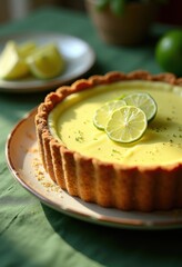 Key Lime Pie with Graham Crust Refreshing Citrus Creamy Dreamy Slice