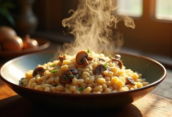 Mushroom Parmesan Risotto Dreamy Culinary Delight in Creamy Simplicity