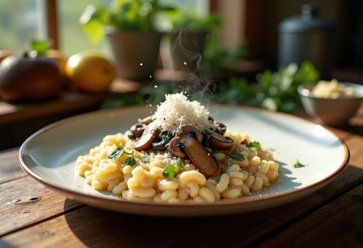 Mushroom Paradise Risotto Indulgent Creamy Dish Pasta Elegance