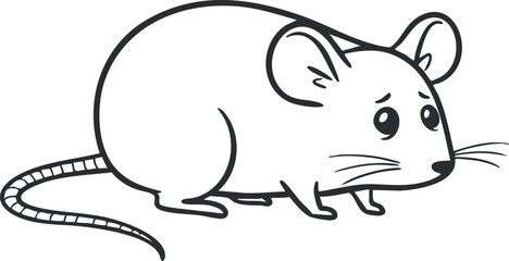 Obraz premium Cute cartoon vector illustration of a mouse character, perfect for educational projects, children’s books, and playful designs