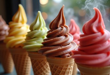 Luxury Gelato Indulgence in Artisan Flavors from an Italian Gelateria Masterpiece