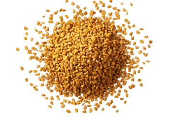 Pile of small, golden-orange seeds