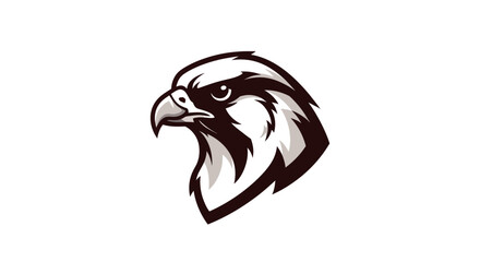 Eagle head silhouette bold graphic design for logos and branding