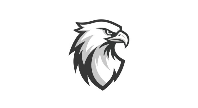 Eagle head silhouette bold graphic design for logos and branding
