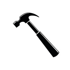 Black Hammer Silhouette Tool for Construction and Carpentry