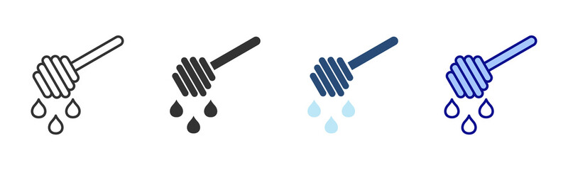 Honey Icon Set. Designed In Multi Style