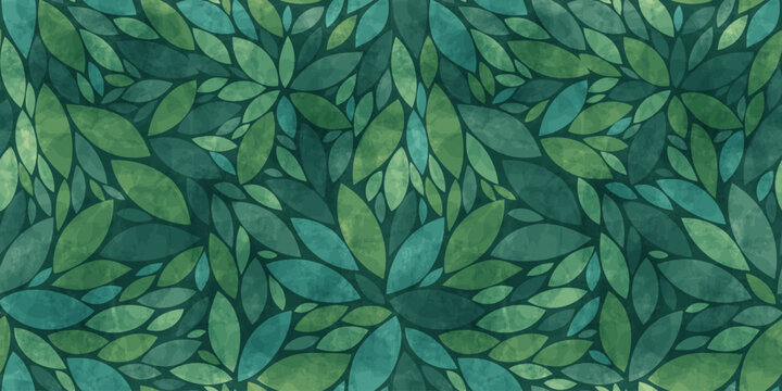 Leaves vector pattern. blue leaves watercolor seamless pattern. Leafs pattern background. pastel leaf with watercolour texture