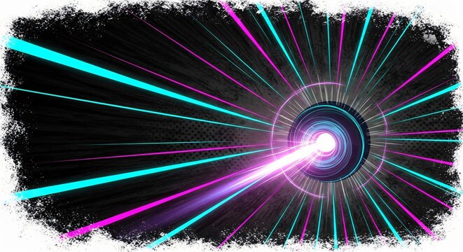Futuristic Neon Light Beams Abstract Background perfect for website banner, technology blog header, presentation slide, event poster, album cover,
