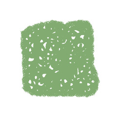 Green crayon frame with wavy border and abstract texture forms a modern square patch. Organic rectangle sketch creates a unique quote background. Artistic style adds interest.
