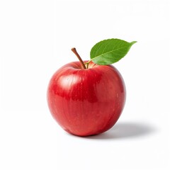 red apple on white background