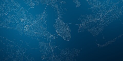 Obraz premium Charleston (South Carolina, USA) street map. The style of the map is blue lights
