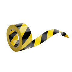 Yellow and black barricade Tape isolated on transparent background, PNG