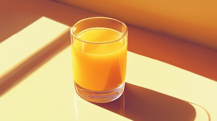 view of orange juice on the table