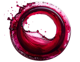 Roter Weinfleck – Freigestellter Kreis Transparent PNG