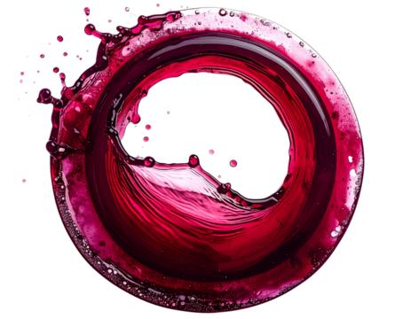 Roter Weinfleck – Freigestellter Kreis Transparent PNG
