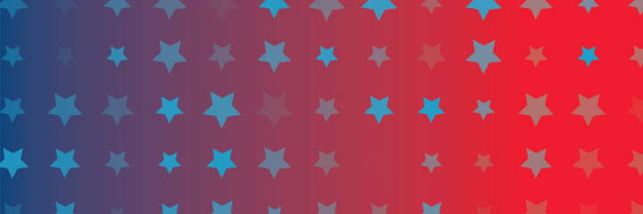 Gradiet abstract background with element star and color red blue