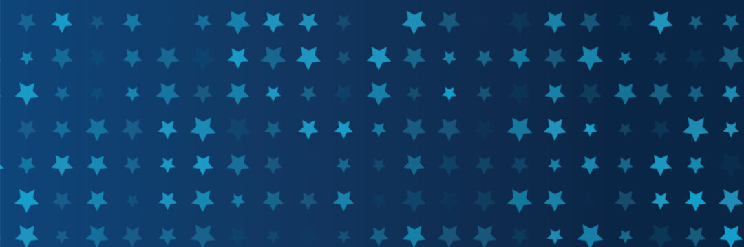 Halftone star pattern on blue gradient background template. America 4th of July Memorial or Independence day theme wallpaper.