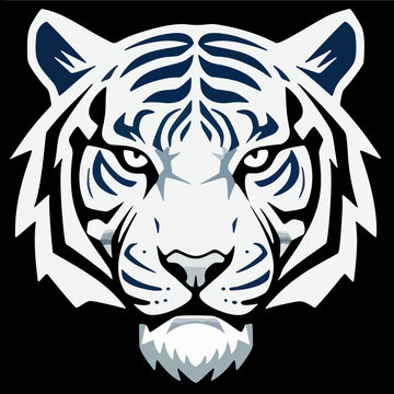 aesthetic logo of the tiger king with a crown symbolizing strength and grandeur