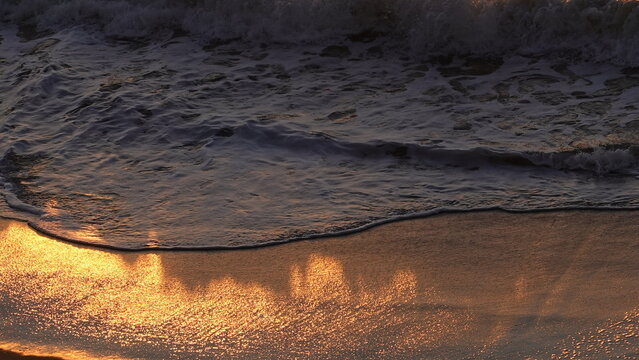 Sunset. Sunrise. Golden waves. - Powered by Adobe