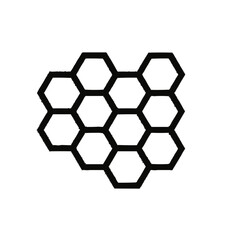 Honeycomb pattern illustration, modern design element, geometric texture artwork