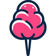 Cotton Candy Icon Vector