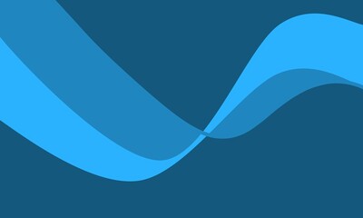 Blue wave illustration. Hand drawn blue wavy background.