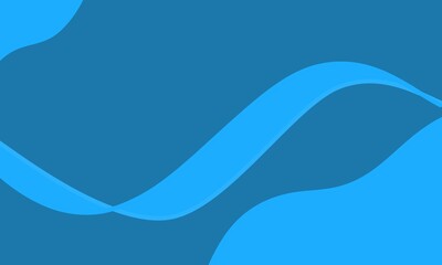 Blue wave illustration. Hand drawn blue wavy background.
