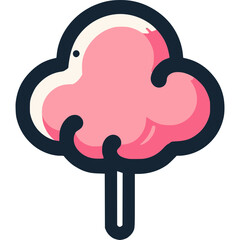 Cotton Candy Icon Vector