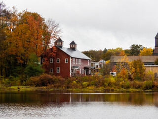 Fototapeta premium A house on a lake in Massachusetts
