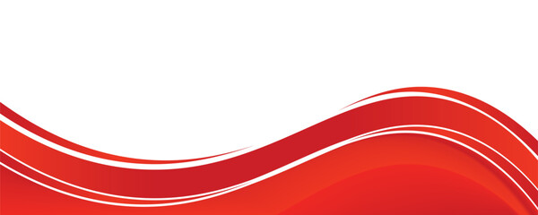 Vector red line background curve element with white space for text and message design, overlapping layers, vector