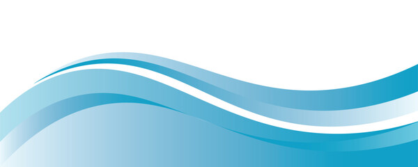 Blue and white business wave banner background. vector