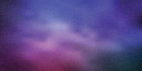 Light Purple, Pink vector layout with cosmic stars. Space stars on blurred abstract background with gradient. Smart design for your business advert.
