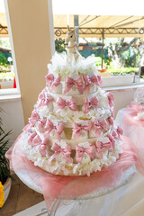 flower, gift, celebration, communion, party favor, sugared-almond, party, sweet, bow, almond, wedding, comfit, confection, sugar, background, ribbon, baptism, religion, colours, event, decoration, chi