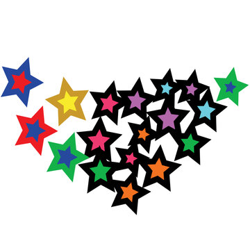 Colorful array of stars.