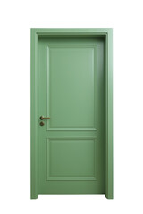 A modern green door showcasing elegant design and craftsmanship, perfect for contemporary interiors on transparent background