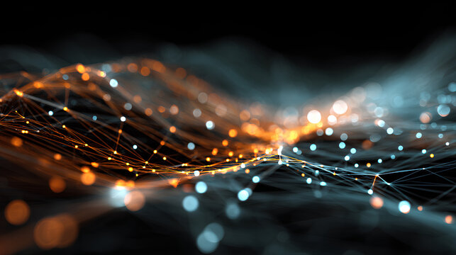 Big data technology data science analysis artificial intelligence generative ai deep learning machine learning algorithm neural flow network analytics innovation abstract futuristic. 3d rendering. 