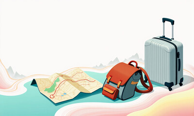 vector illustration of snorkeling equipment