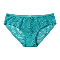 Stylish women&rsquo;s panties in vibrant color, isolated on white background. Modern female underwear fashion, comfortable and elegant lingerie concept.