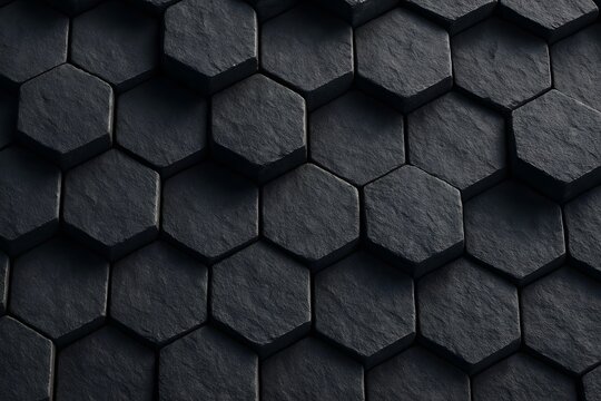 Ultra-Realistic Macro of Basalt Column Tops