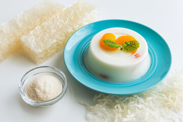 寒天3種類と牛乳寒天