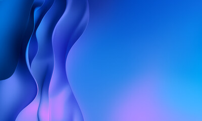 Abstract blue smoke curve light wave on a dark background pattern