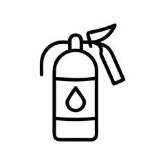 A minimalist line art of a fire extinguisher