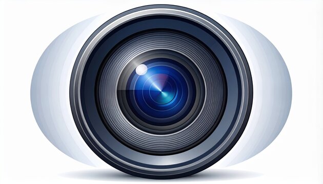 Eye-shaped Camera Lens Illustration Capturing Perspectives and Visuals with Precision and Style