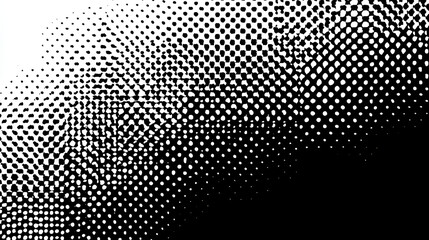 Dotted halftone gradient seamless border. Vector screentone raster effect backdrop. Black fading polka dot bg. Dots gradation repeat pattern. Comic pop art background monochrome overlay wallpaper