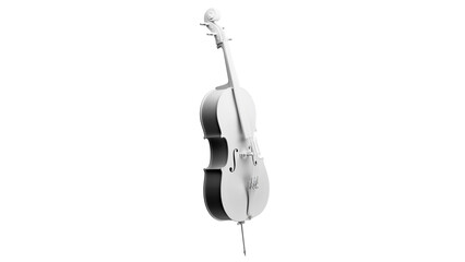 Violin model. Violin in black and white. Violin without color. Model of a musical instrument. Musical instrument mockup. © Alexander Sulghin