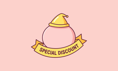 Party Character Illustration with Special Discount Banner