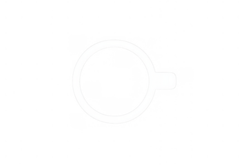 White magnifying glass line icon showing search, finding, analyzing, and exploring data on transparent background