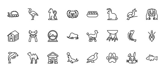 24 set of outline web  icons such as  , vector thin icons for report, presentation, diagram, web design, mobile